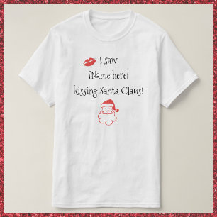 Cute, Funny Kissing Santa Claus T-Shirt