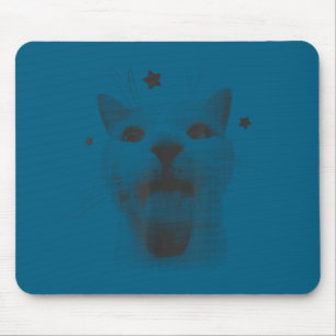 Cute Funny Kitten Weird Pee Graphic Art Mouse Mat