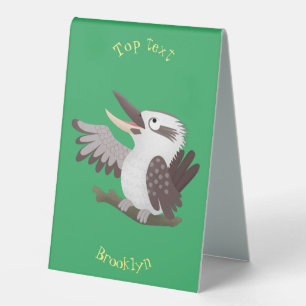 Cute funny laughing kookaburra cartoon