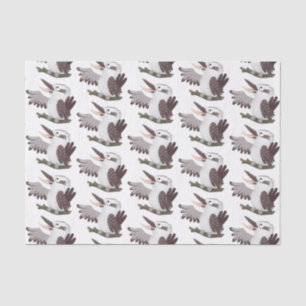 Cute funny laughing kookaburra cartoon tissue paper