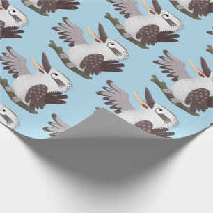 Cute funny laughing kookaburra cartoon wrapping paper