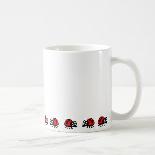 cute funny little cartoon ladybirds coffee mug