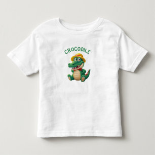 Cute funny little crocodile toddler T-Shirt