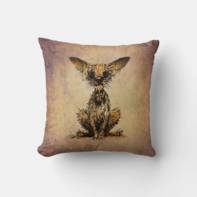 Cute Funny Little Dog Cushion (Front)