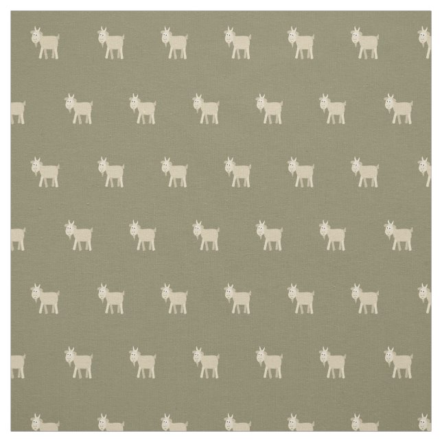 Cute Funny Little Goat Fabric (Swatch)