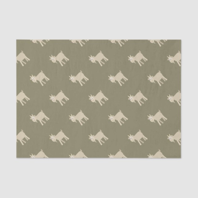 Cute Funny Little Goat Tissue Paper (Front)