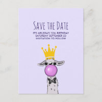 Cute Funny Llama Illustration Party Save the Date