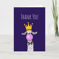Cute Funny Llama Illustration Thank You