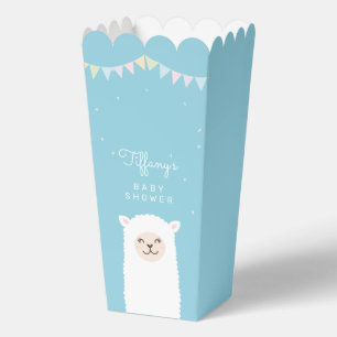Cute Funny Llama Momma Fiesta Baby Boy Shower Favour Box