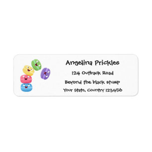 Cute funny macaroons cartoon illustration