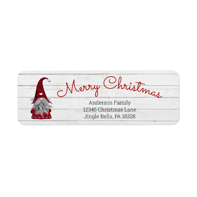 Cute Funny Merry Christmas Elf Personalised Gnome (Front)
