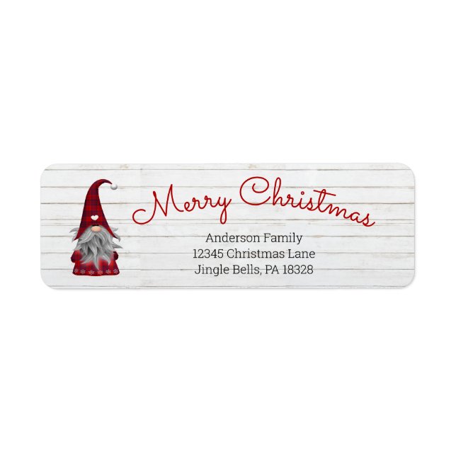 Cute Funny Merry Christmas Elf Personalised Gnome (Front)