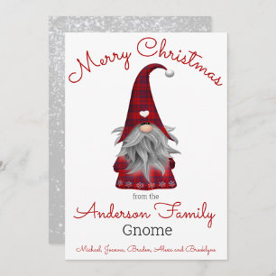 Cute Funny Merry Christmas Elf Personalised Gnome  Holiday Card