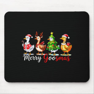 Cute Funny Merry Goosmas Silly Goose Reindeer Hot  Mouse Mat