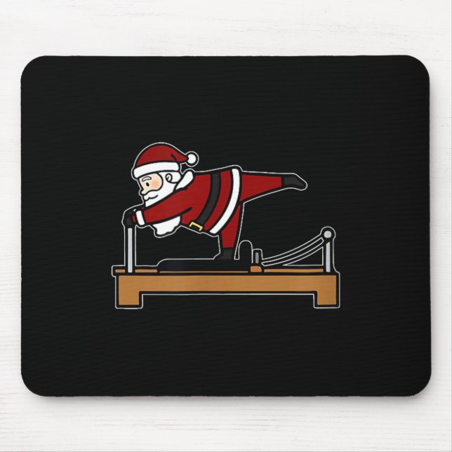 Cute Funny Mery Christmas Lates Santa Claus Perfom Mouse Mat (Front)