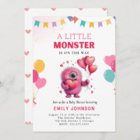 Cute Funny Monster Baby Shower