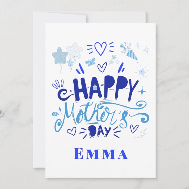 Cute Funny Mother's Day Personalised Holiday Card (Front)