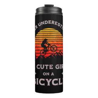 Cute funny mountain bike cycling for girls biker thermal tumbler