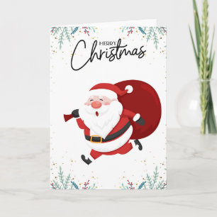 Cute Funny Non Photo Elegant Santa Claus Card