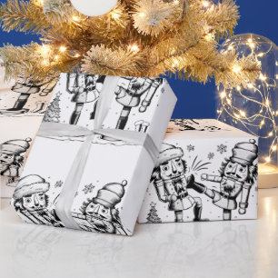 Cute funny nutcrackers Christmas decore  Wrapping Paper