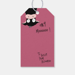 Cute Funny Only Moooooo! Cow Pun  Gift Tags