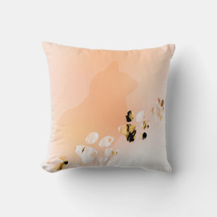 Cute Funny Orange & White Cat Paw Cushion