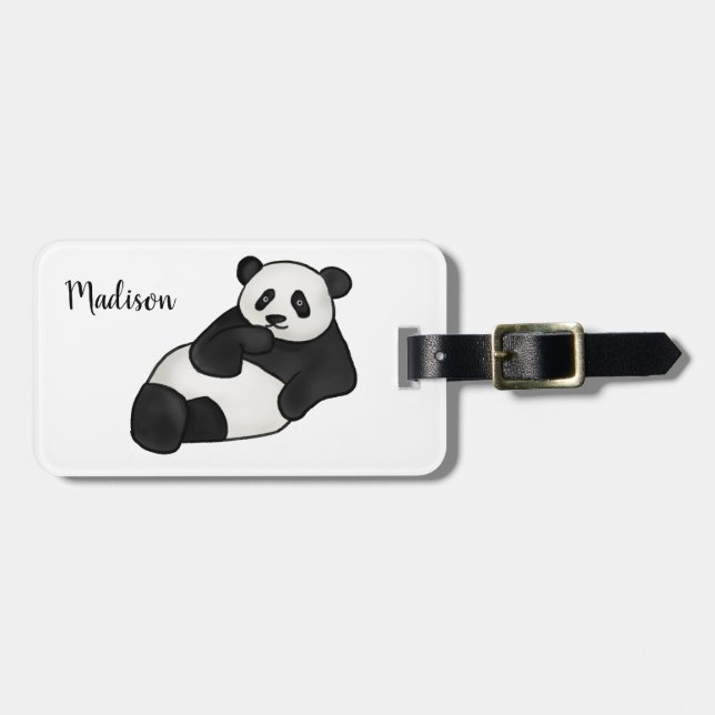 Cute Funny Panda | Animal Luggage Tag (Front Horizontal)