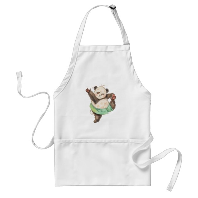 Cute Funny Panda Ballerina Apron (Front)