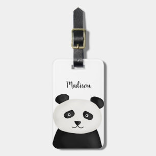 Cute Funny Panda Face   Animal Luggage Tag