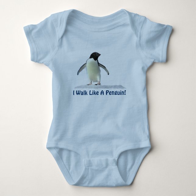 Cute Funny Penguin Baby Gear Bodysuit (Front)