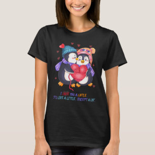 Cute Funny Penguin Pun I Love You A Lottle! T-Shirt