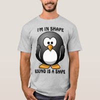 Cute Funny Penguin Round Is A Shape Joke