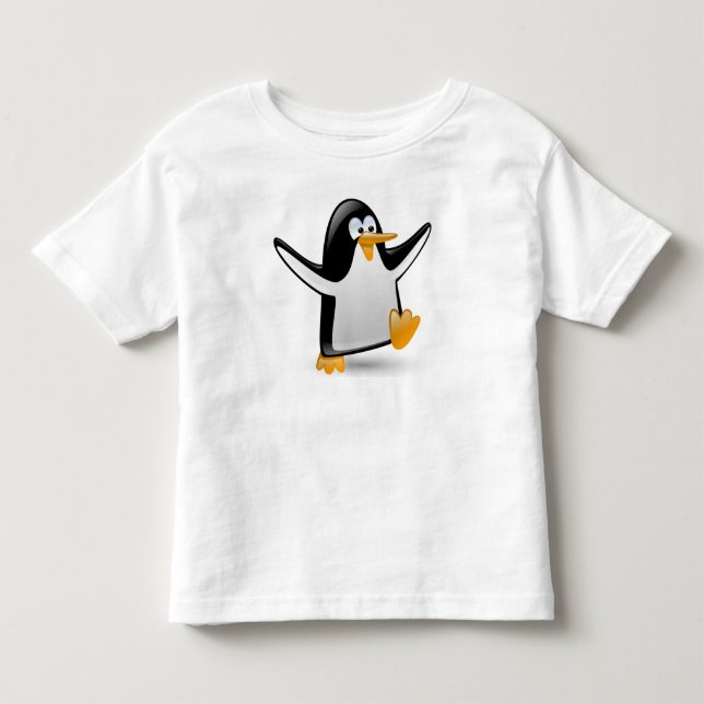 Cute Funny Penguin Toddler T-Shirt (Front)
