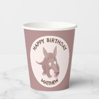 Cute funny personalised aardvark birthday