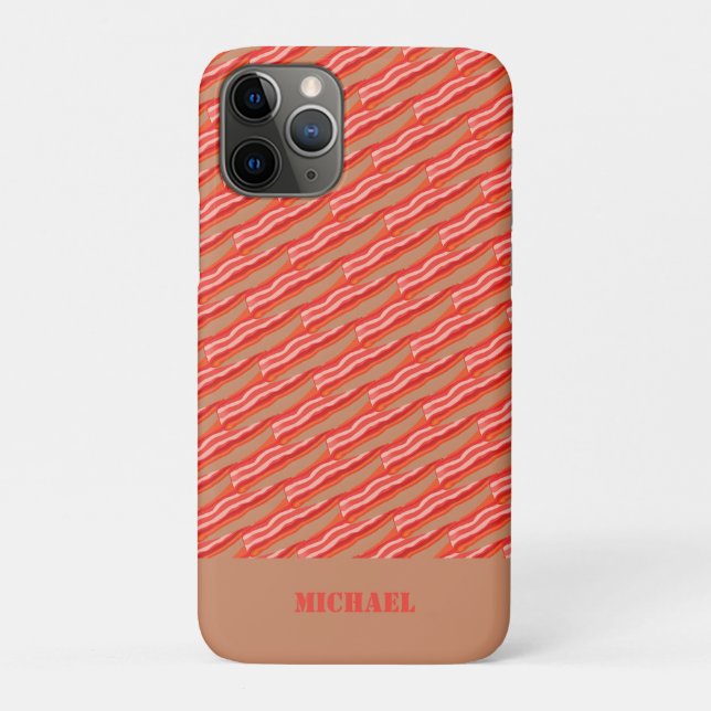 Cute Funny Personalised Bacon  Case-Mate iPhone Case (Back)