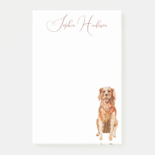 Cute Funny Personalised Golden Retriever Post-it Notes