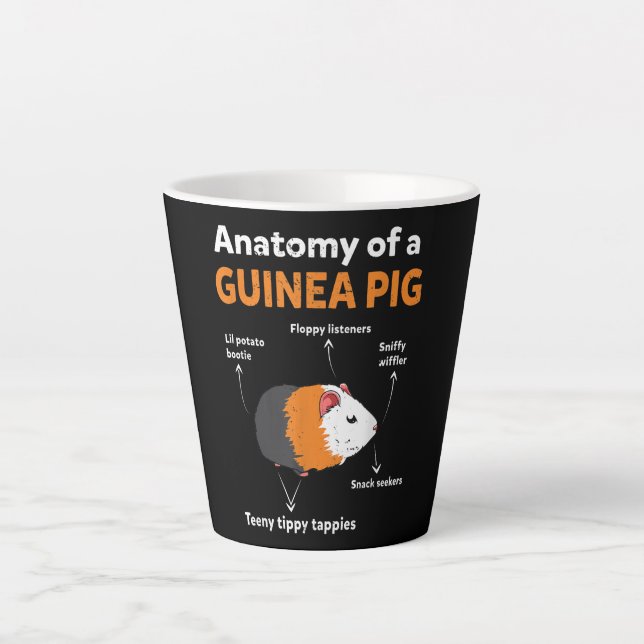 Cute Funny Pet Guinea Pig Owner Gifts Latte Mug (Front)