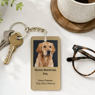 Cute Funny Pet Photo Keychain