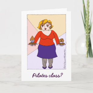 Cute Funny Pie and Lattes Girlfriend Card