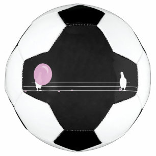 Cute Funny Pink Bubble Gum Birds On a Wire Football