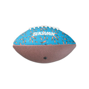 Cute funny pink squid cartoon pattern american football