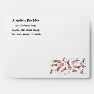 Cute funny pink squid cartoon pattern envelope
