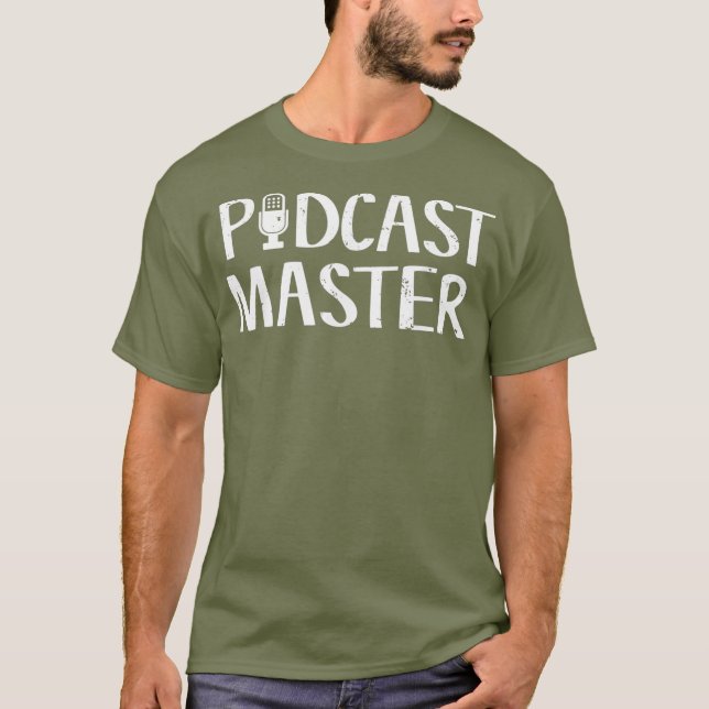 Cute  Funny Podcast Master Podcasting T-Shirt (Front)