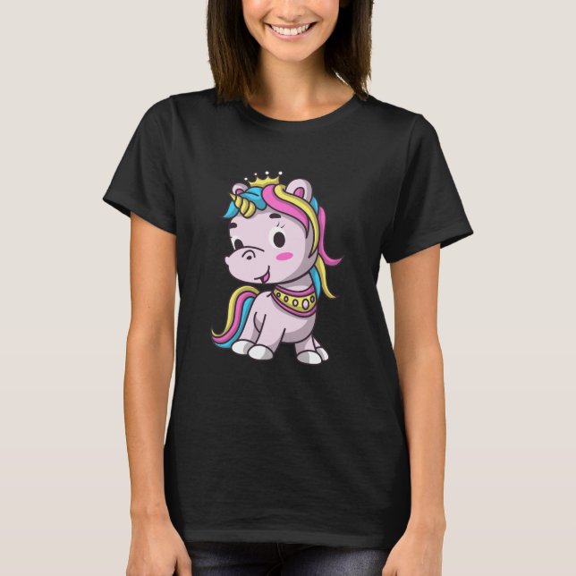 Cute Funny Princess Unicorn Magical Unicorn Lover  T-Shirt (Front)