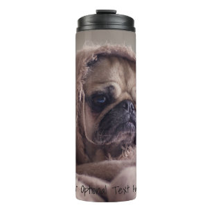 Cute & Funny Pug custom text tumbler