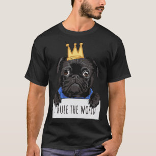 Cute Funny Pug King - I Rule The World Essential   T-Shirt