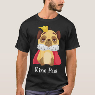 Cute Funny Pug King Wearing Crown 314 T-Shirt