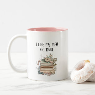 Cute Funny Quote for Book Lovers Two-Tone Coffee Mug