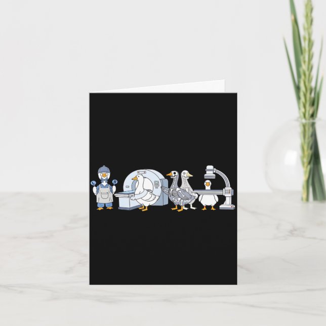 Cute funny radiologic technologist gooses tech card (Front)