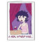 Cute Funny Red Wine Vino Cartoon Girl